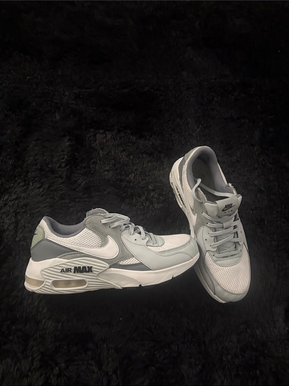 Nike Gray and White Air Max Athletic Sneakers